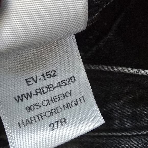 Everlane The 90's Cheeky Jeans Denim Faded Black Straight Leg High Rise Sz 27 - Picture 8 of 16